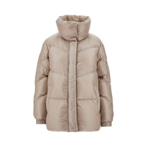 Taupe Jas voor Dames Aw23 Woolrich , Beige , Dames