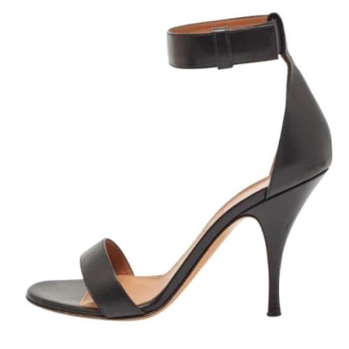 Pre-owned Leather sandals Givenchy Pre-owned , Black , Dames