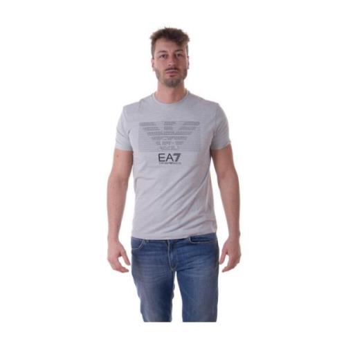 Casual Logo T-Shirt Emporio Armani EA7 , Gray , Heren