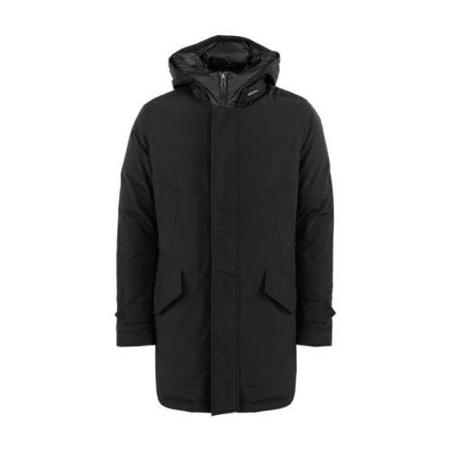 Heren Polar Hoge Kraag Parka Zwart Woolrich , Black , Heren