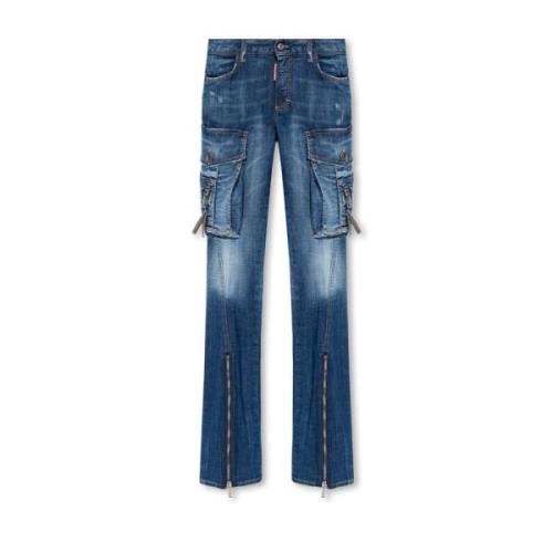 Blauwe Jeans voor Dames Aw23 Dsquared2 , Blue , Dames
