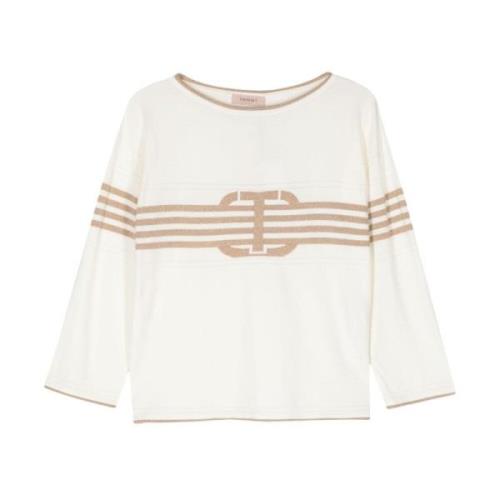 Long Sleeve Tops Twinset , White , Dames