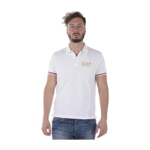 Klassieke Polo Shirt Emporio Armani EA7 , White , Heren