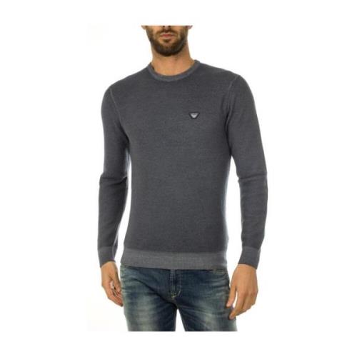 Gezellige Gebreide Trui Armani Jeans , Blue , Heren