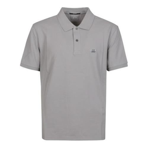 Grijze Stretch Piquet Polo Shirt C.p. Company , Gray , Heren