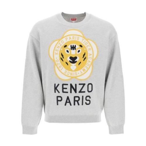 Gezellig Gebreide Trui Pullover Kenzo , Gray , Heren