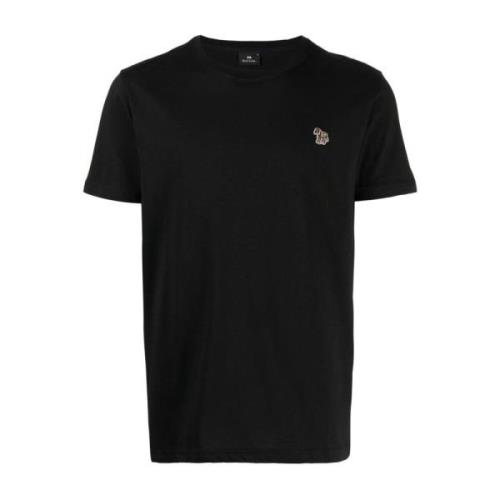 Zwart Zebra Patch Crew-neck T-shirt Paul Smith , Black , Heren