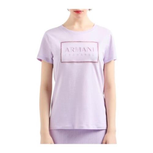 Dames T-shirt met korte mouwen Armani Exchange , Purple , Dames