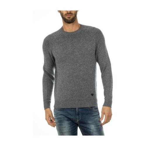 Gezellige Gebreide Trui Armani Jeans , Gray , Heren