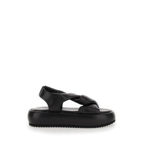 Flat Sandals Pollini , Black , Dames
