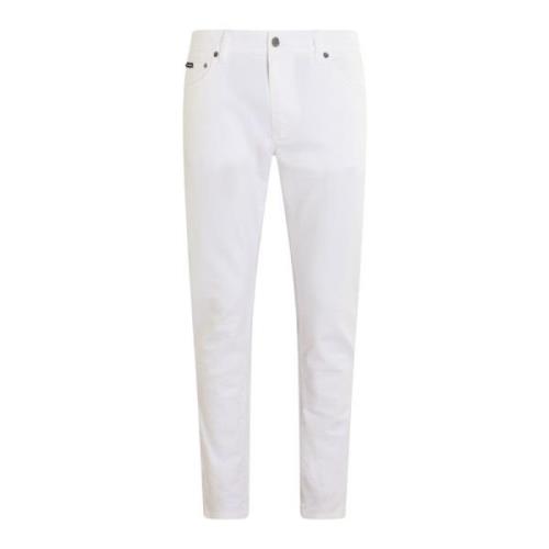 Heren Slim-fit Stretch Jeans Wit Dolce & Gabbana , White , Heren