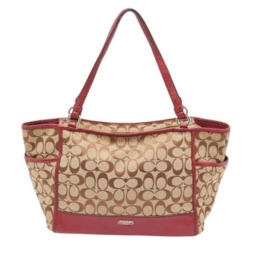 Pre-owned Canvas totes Coach Pre-owned , Beige , Dames