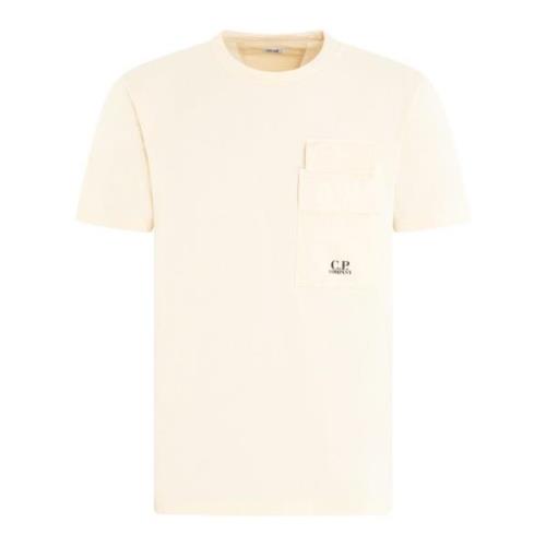 Klassiek kortemouw T-shirt C.p. Company , Yellow , Heren