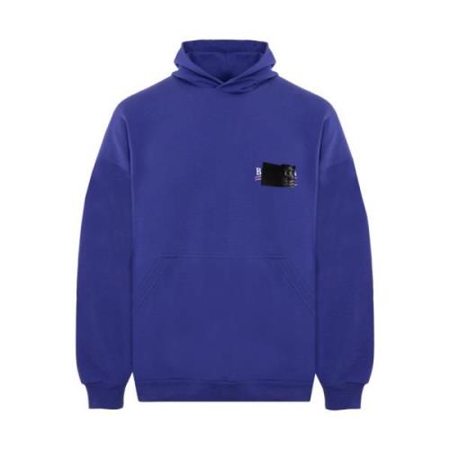 Heren Gaffer Hoodie Blauw Balenciaga , Blue , Heren