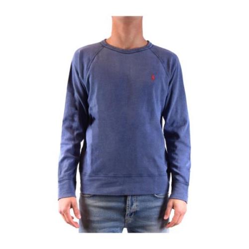 Sky Blue Katoenen Sweatshirt Ss22 Ralph Lauren , Blue , Heren