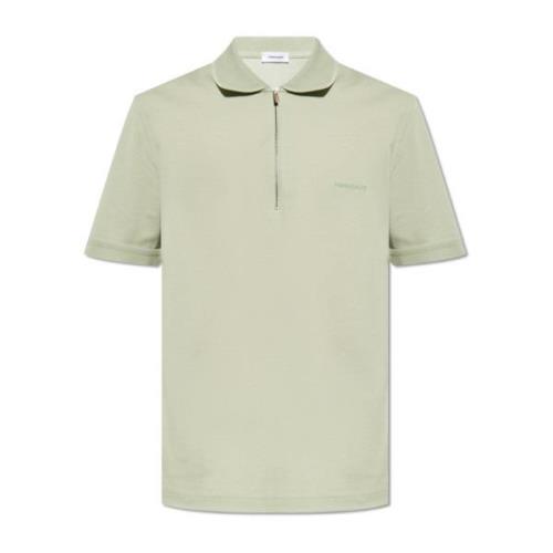 Polo shirt met logo Salvatore Ferragamo , Green , Heren