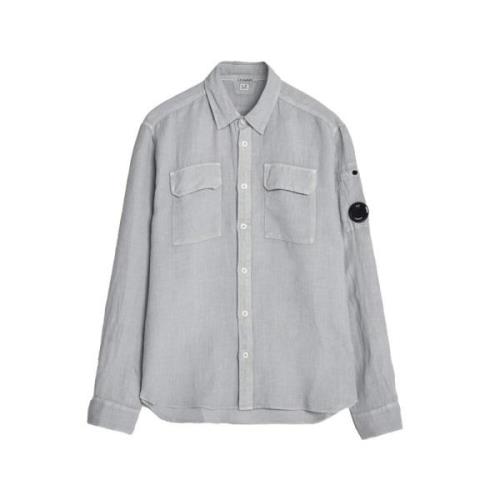 C.p. Company linnen longsleeve C.p. Company , Gray , Heren