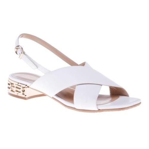 Sandal in white calfskin Baldinini , White , Dames