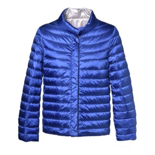Reversible down jacket in electric blue nylon Baldinini , Blue , Dames