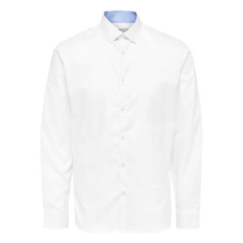 Elegante Kent Kraag Overhemd Lange Mouwen Selected Homme , White , Her...