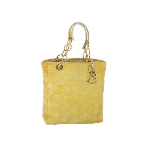 Pre-owned Leather dior-bags Dior Vintage , Yellow , Dames