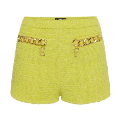 Short Shorts Elisabetta Franchi , Yellow , Dames