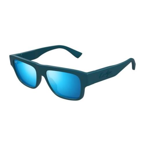 Kokua B638-03 Matte Petrol Blue Sunglasses Maui Jim , Blue , Unisex