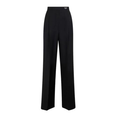 Wide Trousers Prada , Black , Dames