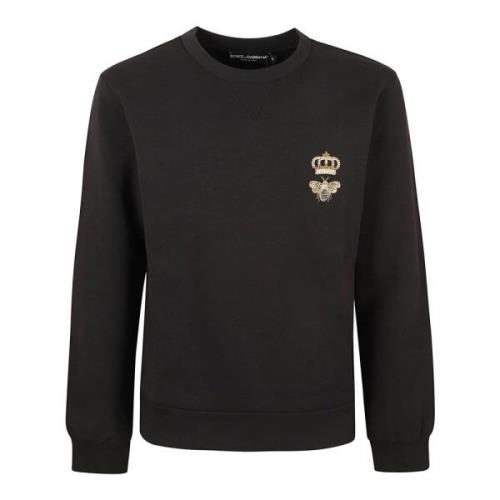 Zwarte Crewneck Sweater Dolce & Gabbana , Black , Heren