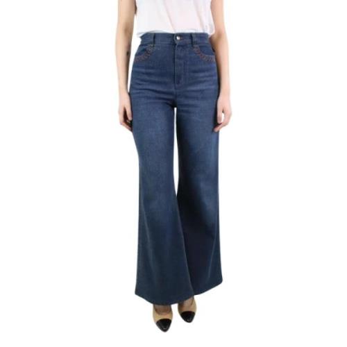 Pre-owned Cotton jeans Chloé Pre-owned , Blue , Dames