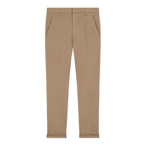 Slim Fit Katoenen Chino Dondup , Brown , Heren