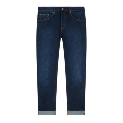 Iconische Donkere Denim Jeans Dondup , Blue , Heren