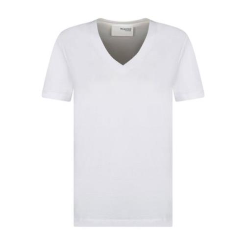 T-Shirts Selected Femme , White , Dames