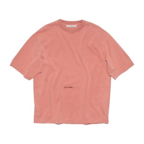 Oversized Roze T-shirt - Unisex Acne Studios , Pink , Heren