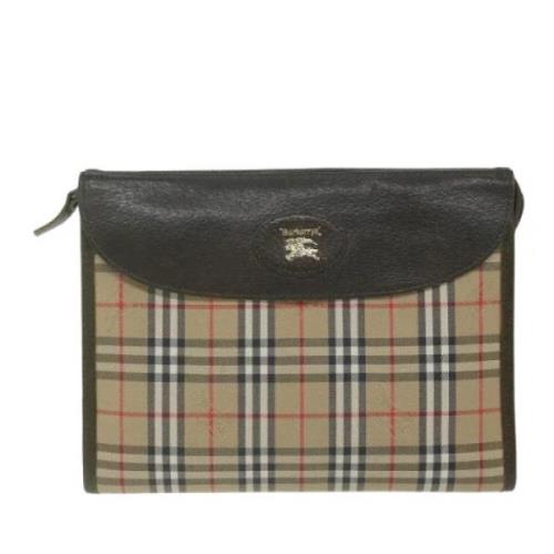 Pre-owned Canvas clutches Burberry Vintage , Beige , Dames