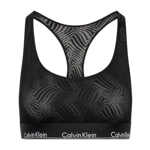 Zwarte Kant Bralette Calvin Klein , Black , Dames