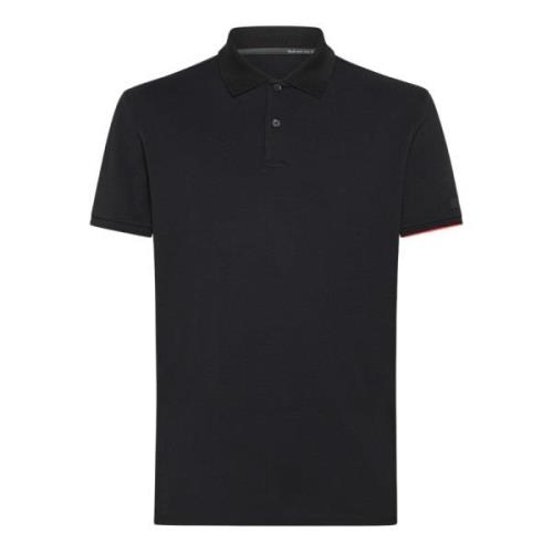 Zwart Polo Shirt Elastisch Macro RRD , Black , Heren