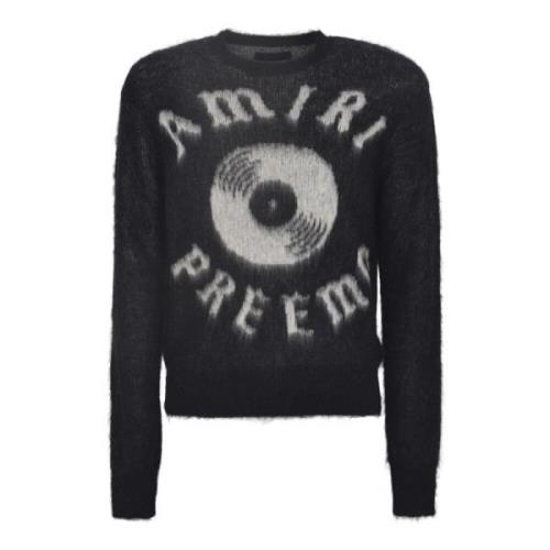 Zwart Logo Print Sweatshirt Amiri , Black , Heren