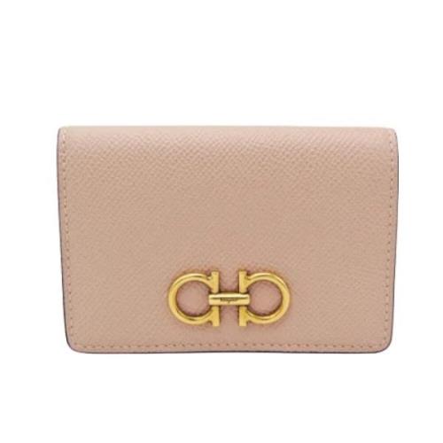 Pre-owned Leather wallets Salvatore Ferragamo Pre-owned , Pink , Dames