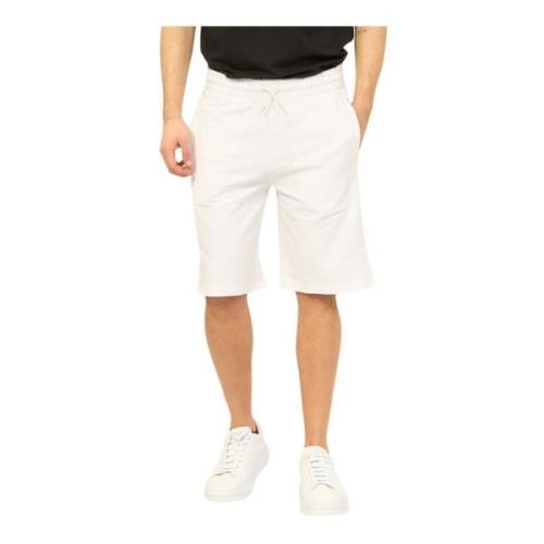 Witte katoenen heren Bermuda shorts Bikkembergs , White , Heren