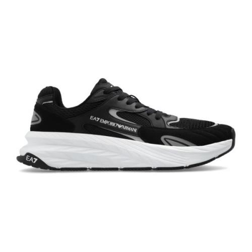 Sneakers met logo Emporio Armani EA7 , Black , Heren