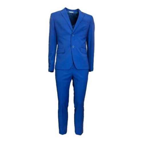 Single Breasted Suits 0-105 , Blue , Heren