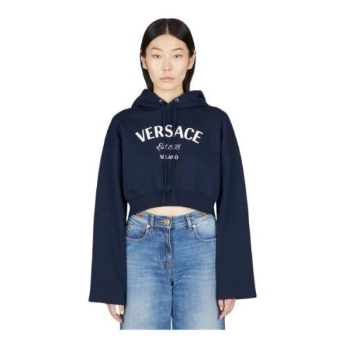 Sweatshirts Hoodies Versace , Blue , Dames
