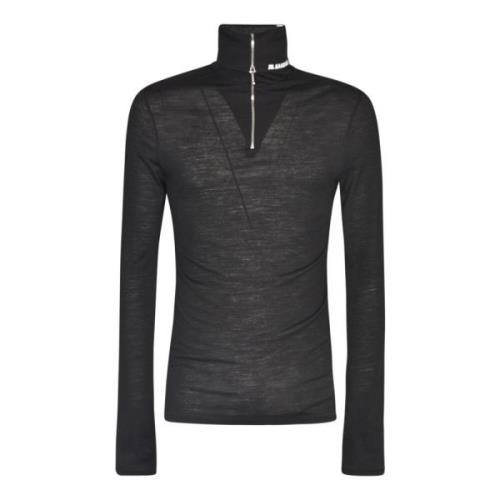 Stijlvolle Zwarte Sweatshirt voor Heren Jil Sander , Black , Heren