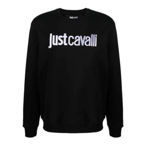 Zwarte Hoodie Truien Just Cavalli , Black , Heren