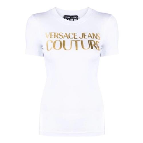 Witte T-shirt en Polo Collectie Versace Jeans Couture , White , Dames
