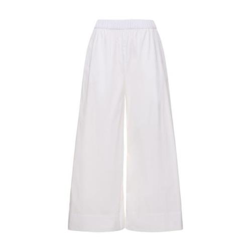 Wide Trousers Max Mara , White , Dames