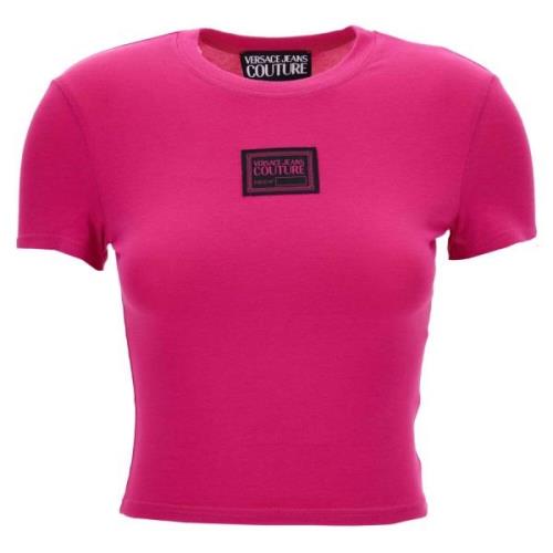 Roze T-shirt en Polo Collectie Versace Jeans Couture , Pink , Dames