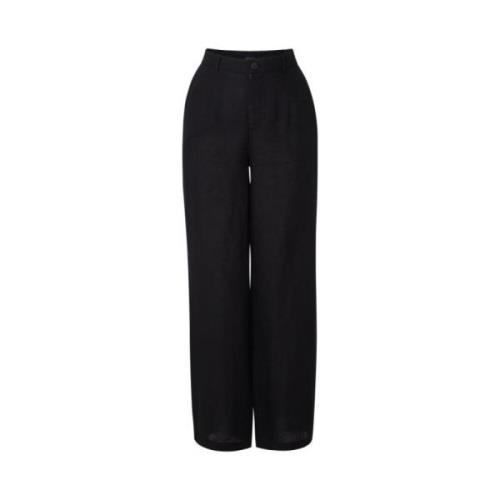 Wide Trousers Lexington , Black , Dames