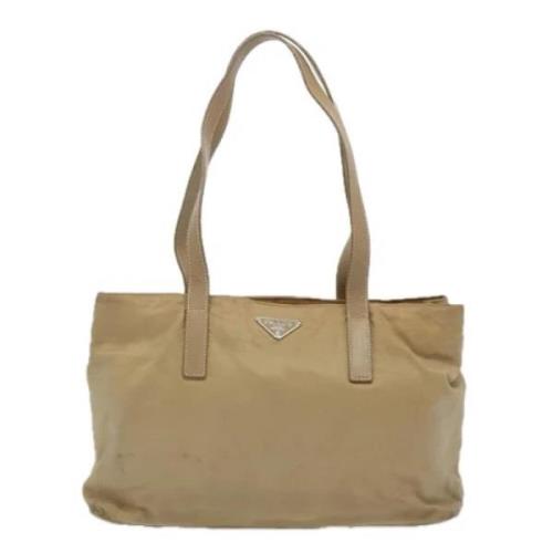 Pre-owned Fabric handbags Prada Vintage , Beige , Dames